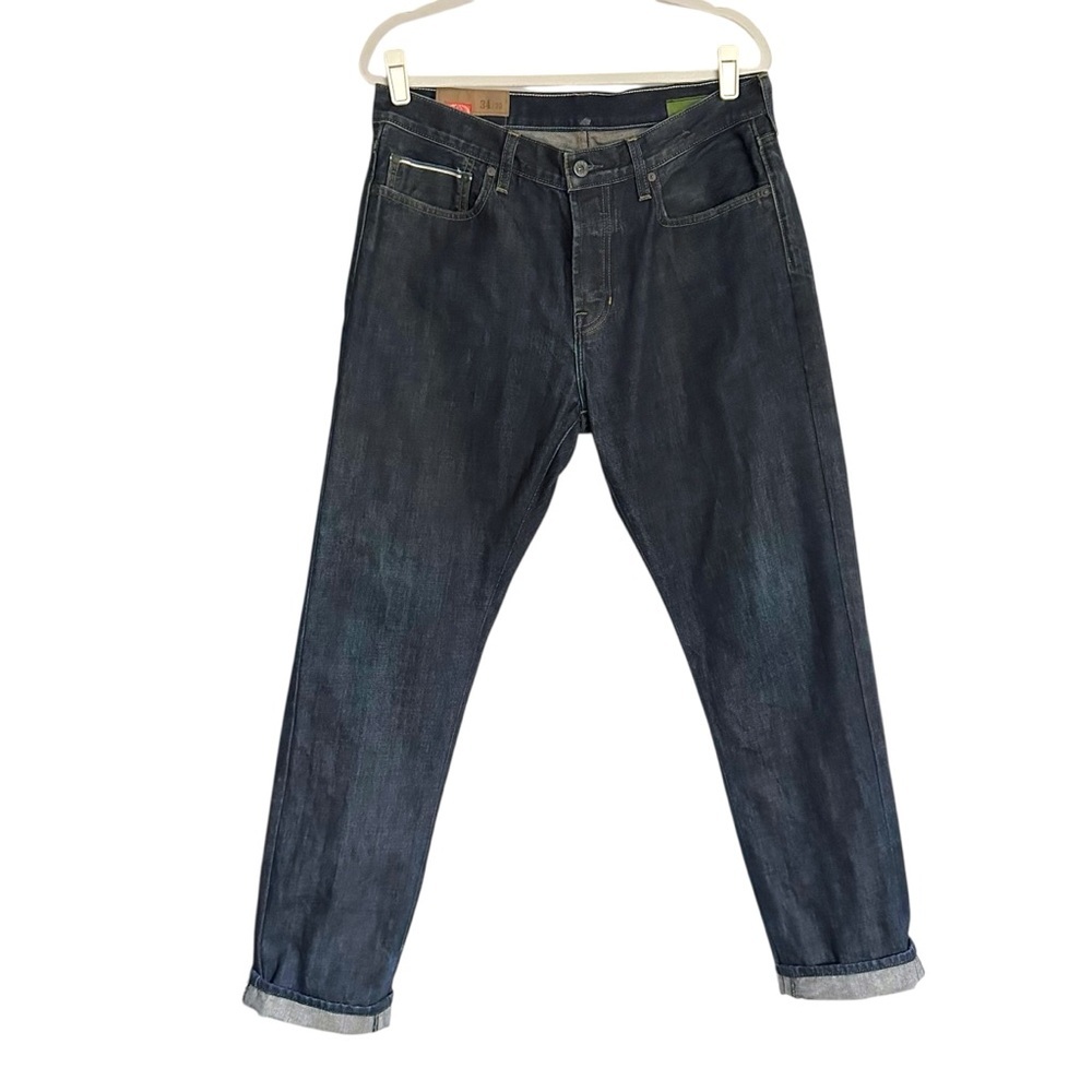 GAP 1969 Men’s Straight Fit Rigid Japanese Denim Jeans Dark Wash‎ 34x30